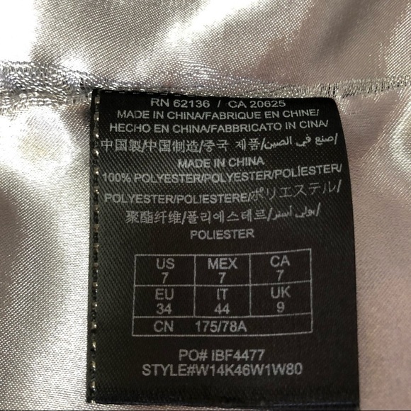 Guess Ruffled Strapless Grey Party Dress Size 7 - Picture 5 of 10